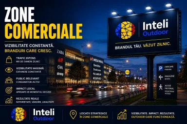 Publicitate stradală &icirc;n zone comerciale: de ce funcționează