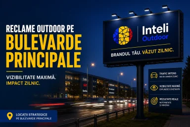 Reclame outdoor pe bulevarde principale: vizibilitate zilnică pentru branduri